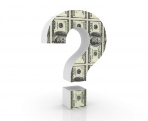 Question Mark with Dollar Bills